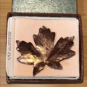 12 Kt. Gold Leaf Brooch